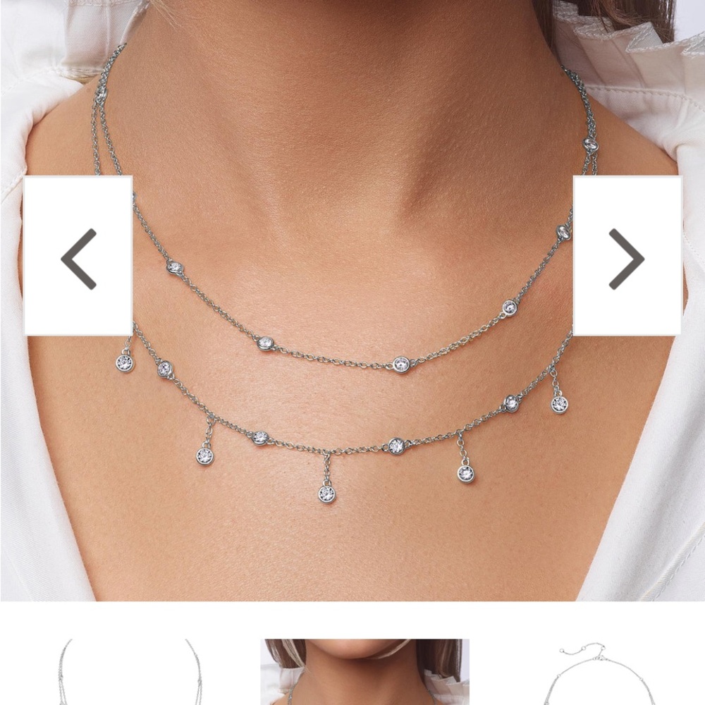 DOUBLE LAYER BEZEL NECKLACE